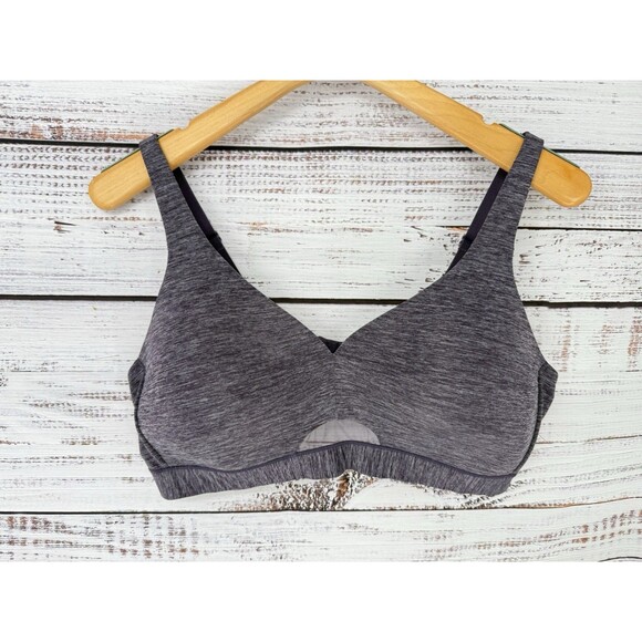 Cacique 42C Womens‎ Bra Wireless Comfort Adjustable Purple Lightly Lined Stretch - Picture 1 of 4